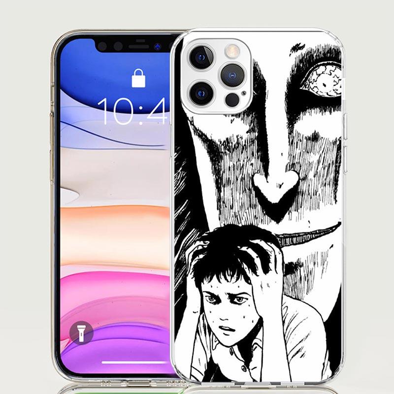 Japanese Horror Comic Anime Phone Case for Apple iPhone 17 Air 16 15 Plus 14 + 13 Mini 12 11 Pro Max 7 8 SE 16Max Soft Shell Cov