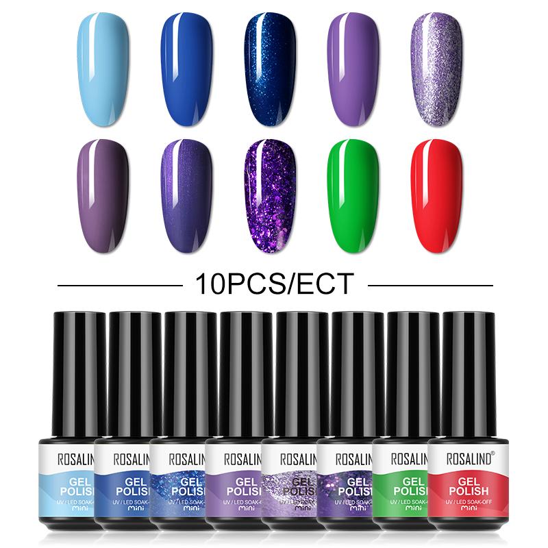 4 шт./10 шт./лот, гель-лак для ногтей, яркий блестящий УФ-гель, набор лаков для ногтей, полуперманентный гибридный лак для ногтей, художественный гель