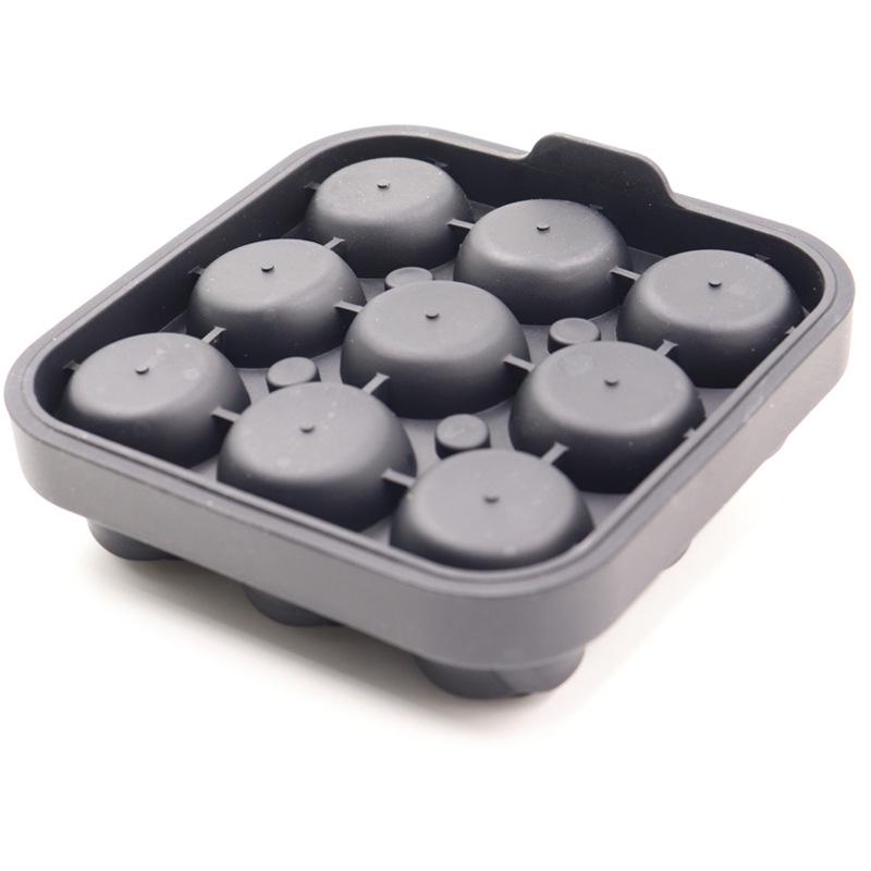 Rose Whiskey Ice Mold: 9-Piece Silicone Ice Tray Set with Integrated Funnel for Perfect Ice Balls