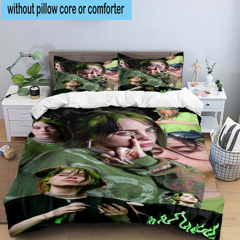 3PCS Bi-llie music Artwork 3pcs Bedding,Including 3PCS Duvet Cover And 2pcs Pillowcases Perfect for Christmas,Ideal for Bedroom, Dormitory