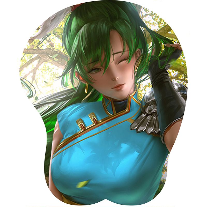 Креативный 3d силиконовый коврик для мыши, анимация, сексуальная грудь, силиконовый коврик для рук для рук, поддержка запястья