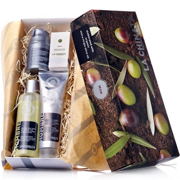 Men's Gift Set - La Chinata - Small - Aftershave Balm - Anti-Fatigue Gel - Shaving Cream
