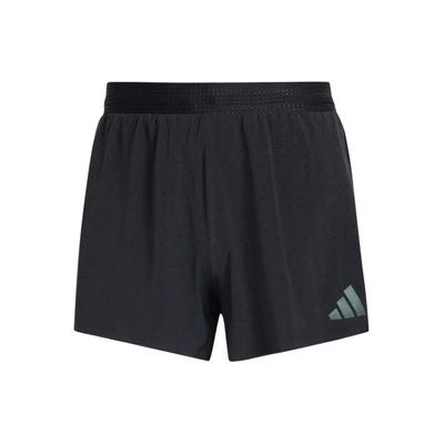 Мужские шорты для бега Adizero с разрезом, черные IK9720