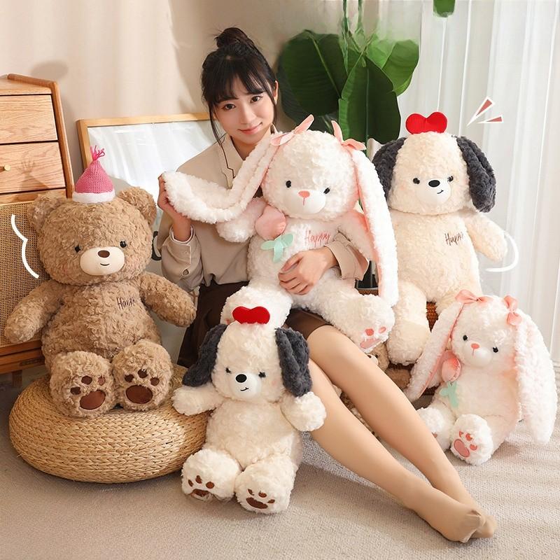 Cartoon Teddy Bear Stuffed Animal With Super Soft Plush For Playroom And Gift Giving