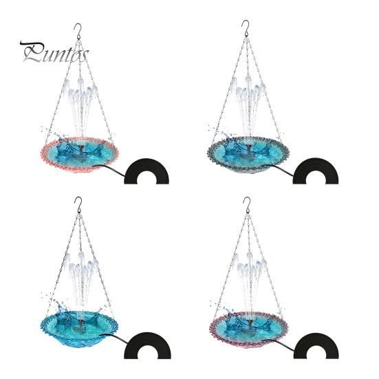 Ванна для птиц с фонтаном, подвесная кормушка для птиц, миска, уличная ванна для птиц с фонтаном, работающим от USB, для сада, заднего двора, патио, крыльца