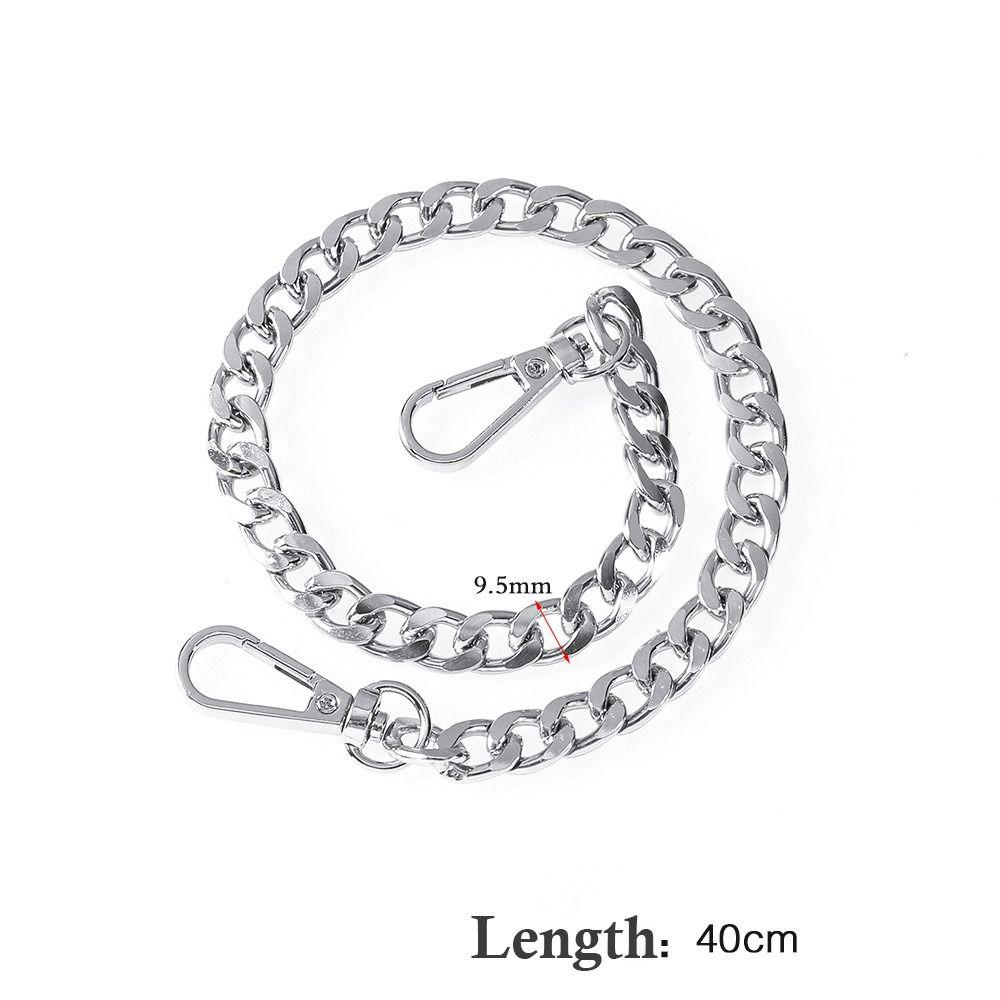 Metal Short Replacement Purse Chain Flat Chain Buckle Chain Bag Extension Chain Handbag Accessories DIY Purse Strap Extender