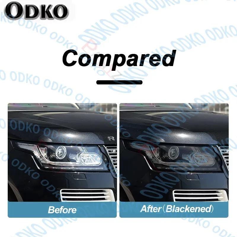 Car Headlight Protective Film Smoked Black Tint Wrap Vinyl Transparent TPU Protective  For Range Rover Vogue L405 2013-