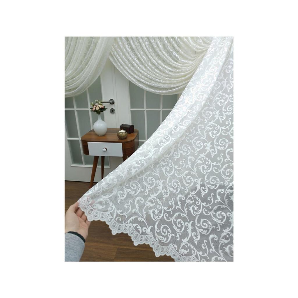 Специальная вязаная фактурная занавеска из тюля Cruve, 300x260 см, ворс 1/4 Esse6063