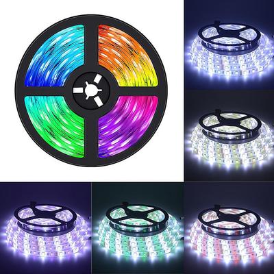 5M SMD 5050 RGB светодиодная лента IP65 водонепроницаемая DC 12V 5M 300LED RGBW RGBWW светодиодные ленты гибкие с питанием 3A и дистанционным управлением
