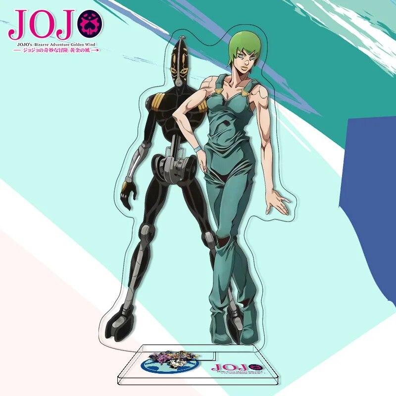 Jojos Bizarre Adventure Stand Model Plate Stone Ocean Series Jolyne Cujoh Weather Report Figure Acrylic Stands Holder Desk