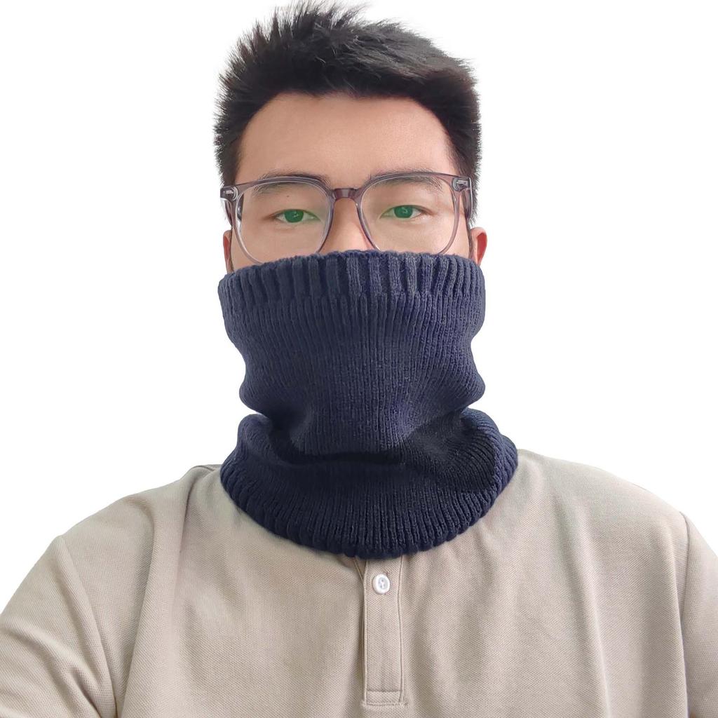 Мужской модный зимний шерстяной трикотажный шарф для шеи