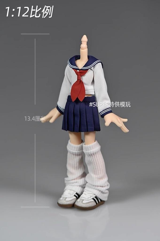 Игрушки и хобби [TOYBARJAPAN] 112 Аксессуары для экшн-фигурок Совместимы с телами TBLeague и Fairy Форма школьницы-матроски и чулки