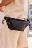 Leather hip bag with pockets - Peterson