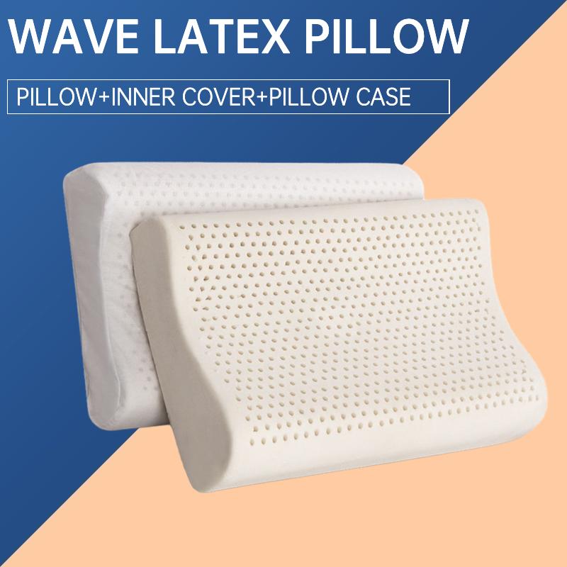 1 шт. 93% латексная подушка массажные подушки для сна ортопедическая подушка чистый натуральный латекс подушка с эффектом памяти