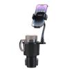 2 в 1 универсальный автомобильный держатель для чашки, крепление для телефона, вращающийся на 360 градусов, регулируемый длинный держатель для телефона на гибкой шее, автомобильные аксессуары