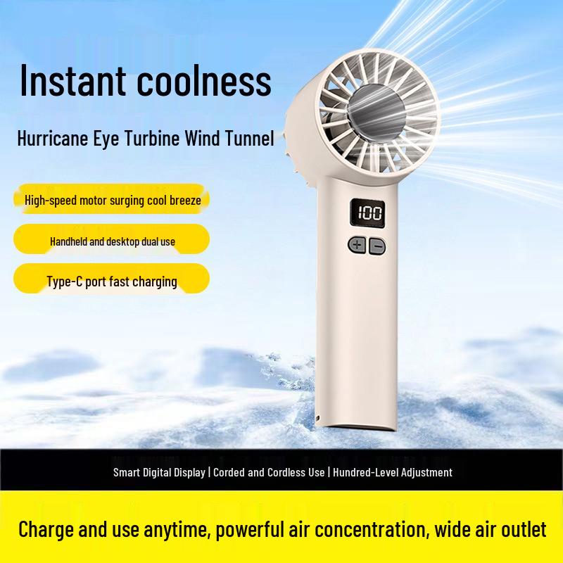 Light Sound Wind: Portable High-Speed Electric Handheld Fan JK107 for Household & Outdoor Use