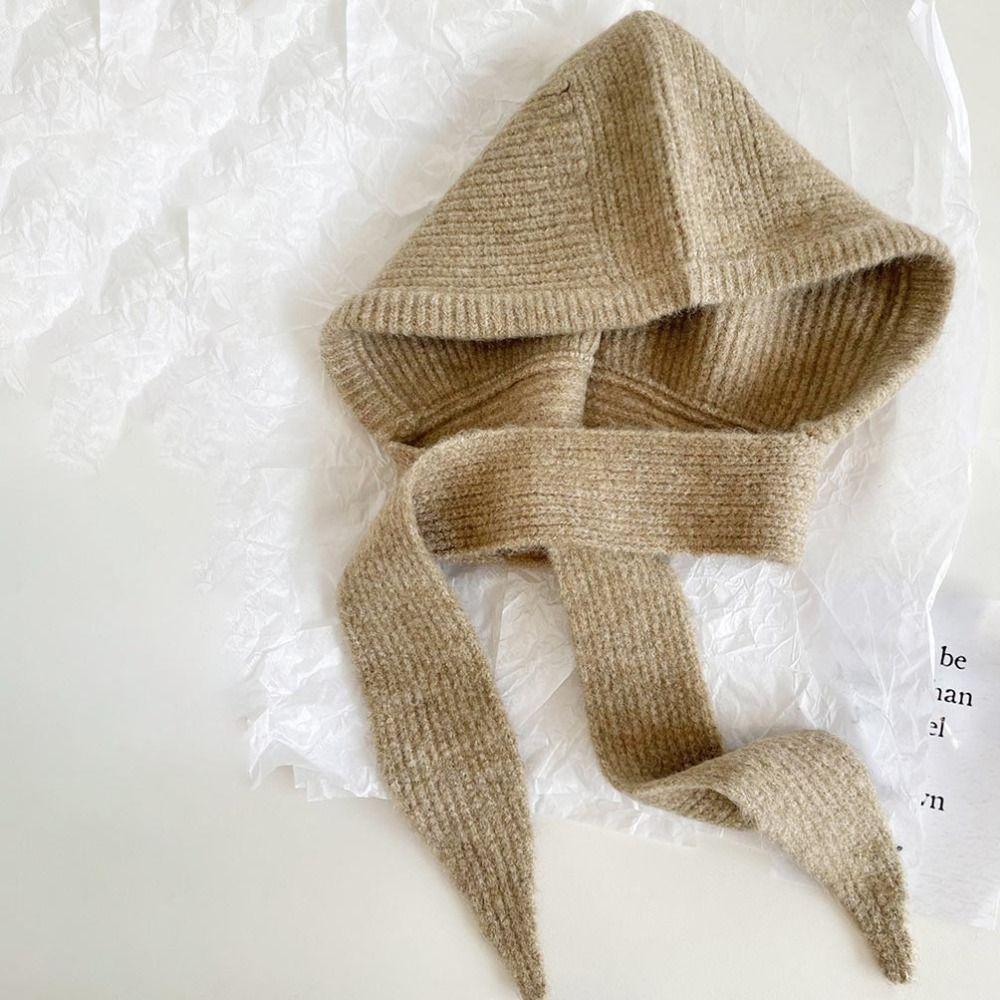 Бандана-балаклава Шапки-бини Мягкие вязаные шапки Зимний шарф-шапка Девочки