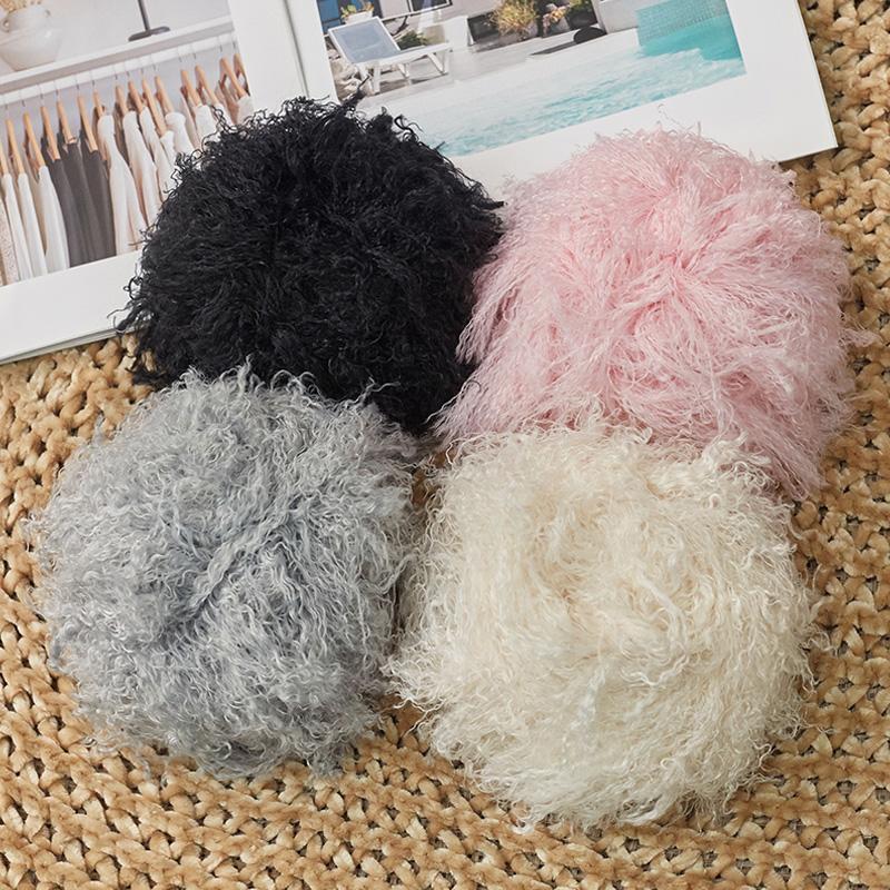 50g/roll Fluffy Yarn Long Plush Yarn Crochet Knitting Yarn Thread Needlework DIY Craft Doll Handmade Sweater Gloves Hat Scarf