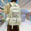 Школьная сумка японский ins школьная сумка для девочек средней школы рюкзак большой емкости высокая ценность прозрачная сумка от боли студенческий рюкзак для отдыха