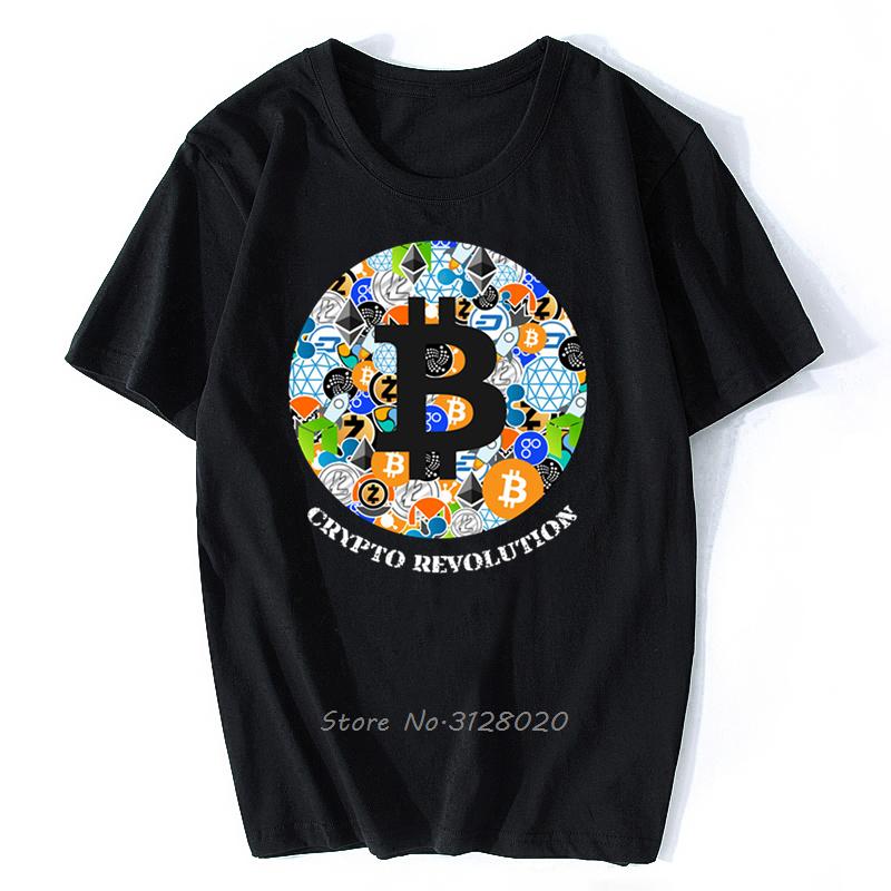 Футболка Bitcoin Криптовалюта Крипто Майнер Bitcoin BTC Крипто Дизайн Футболка Мужская Bitcoin Монета Футболка Хлопковые Футболки Streetwear