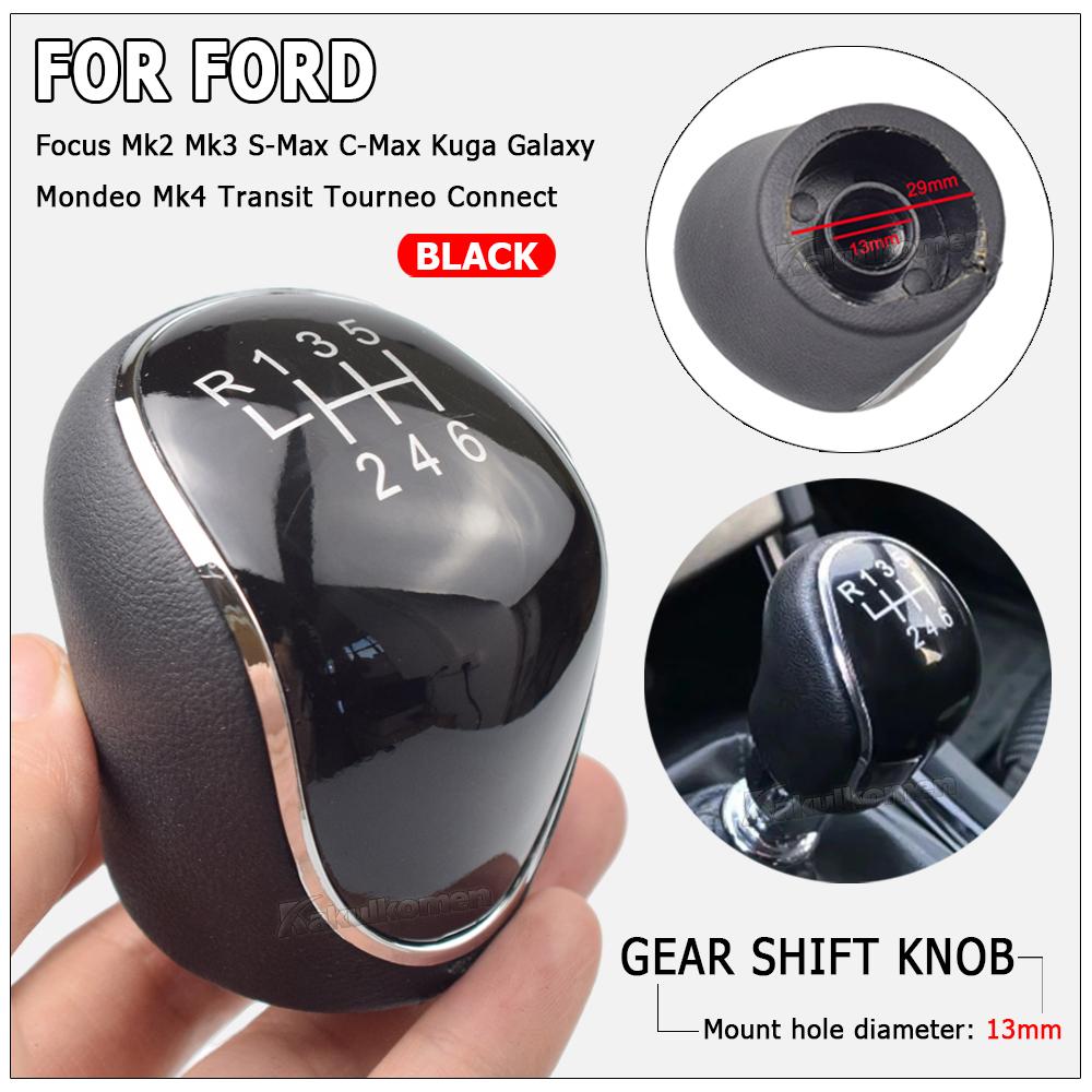 1Pcs Manual Gear Shift Knob Lever Headball For Ford C-Max Focus Mk2 Mk3 Grand C-Max Galaxy Kuga Transit Connect Custom S-Max