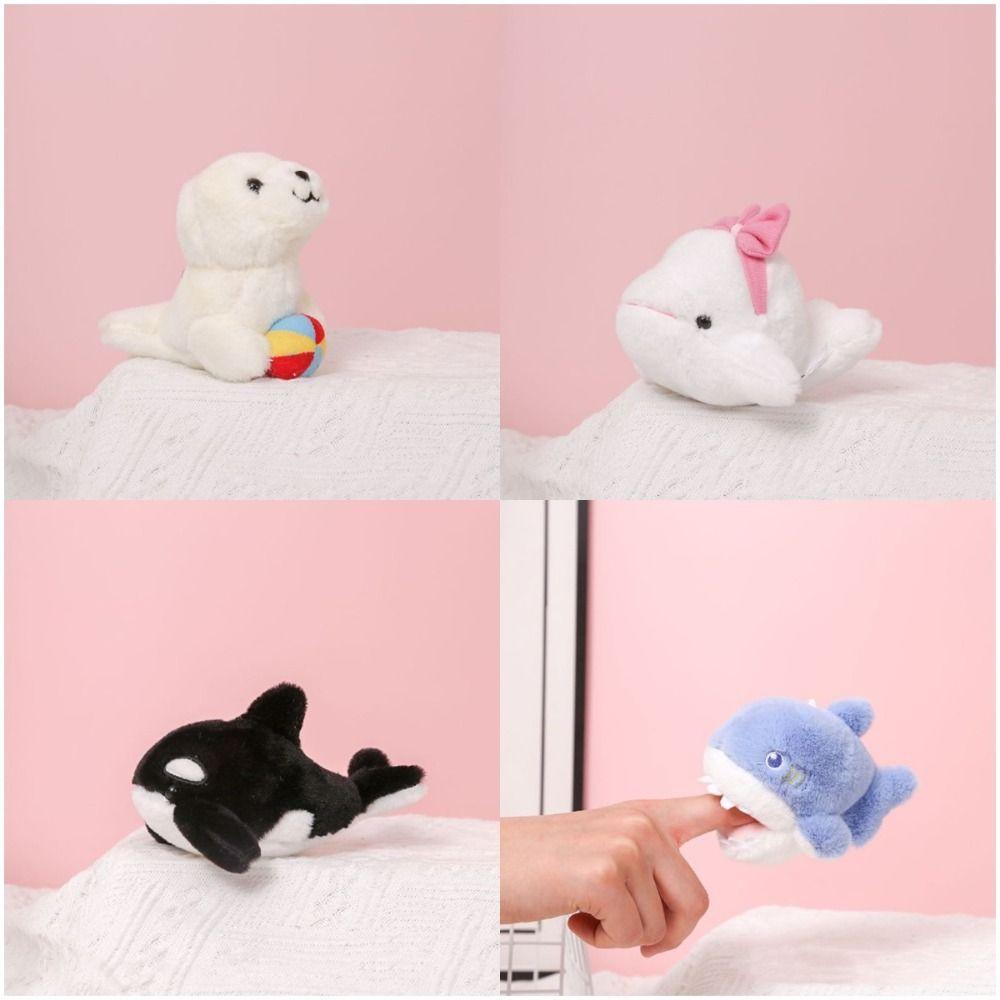 Marine Animal Animal Beluga Plush Keyring Ocean Series Orca Plush Keychain Plush Orca Toddlers