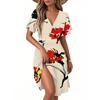 Women's Casual Fashion Dress Vintage Floral Floral Short Sleeve V-neck Dress