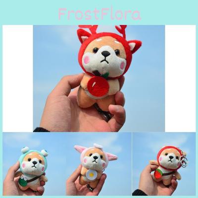 Очаровательный пушистый плюшевый брелок в виде корги, милый миниатюрный пес, подвеска для сумки