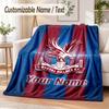Custom Text Flannel Blanket Crystal Palace Print Warm Cozy Blanket Home Sofa Bedding