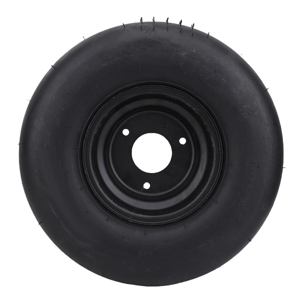 13x6.50 6 Tire Wheel Puncture Proof 6in Tubeless Tire with Rim for Garden Tractor Rider Mower ATV UTV Quad Off Road Go