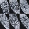 10 рулонов/коробка Белый Черный Кружевной Набор Фольги для Нейл-арта Наклейки для Переноса на Ногти Бумага для DIY Маникюра Аксессуары для Украшения Ногтей