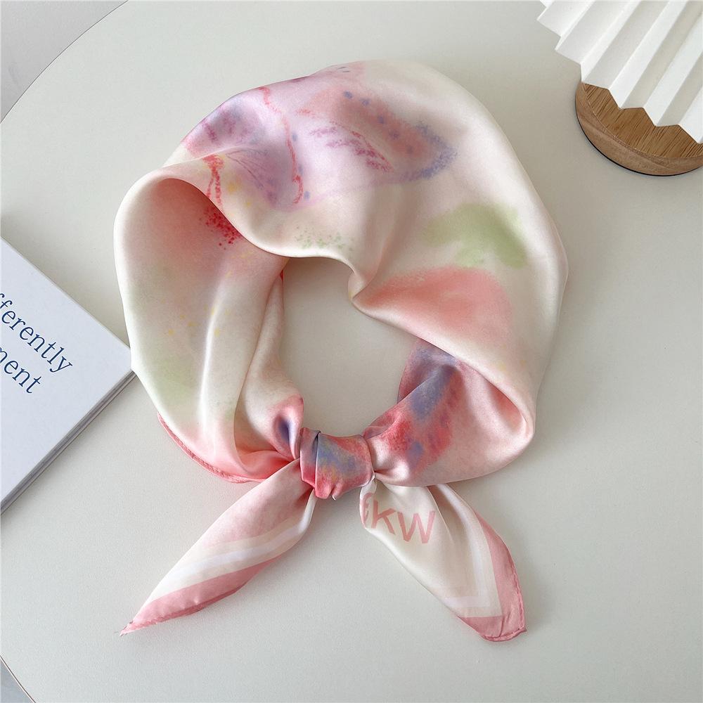 Модный декоративный шарф, повязка для волос, резинка для волос 70, маленький квадратный шарф, шелковый шарф, женский весенне-осенний универсальный маленький шарф, профессиональный шарф
