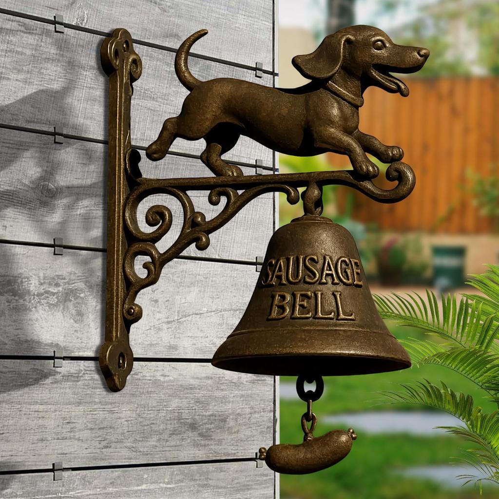 Ведьмин колокольчик, колокольчики ветра, ведьмина железная метла, подвеска на дверь, подвесные украшения, дверной колокольчик с собакой-таксой