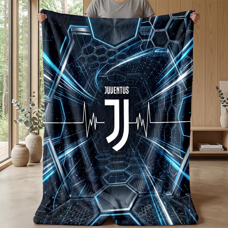 Juventus FC Theme blanket Soft Flannel Blanket Plush Throw Blanket Cozy Sofa Bed Blanket for Home Decor