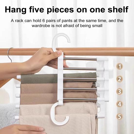 Вешалка для брюк с вращающимся крючком. Прочная несущая телескопическая складная многофункциональная вешалка для брюк. Вешалка для брюк.