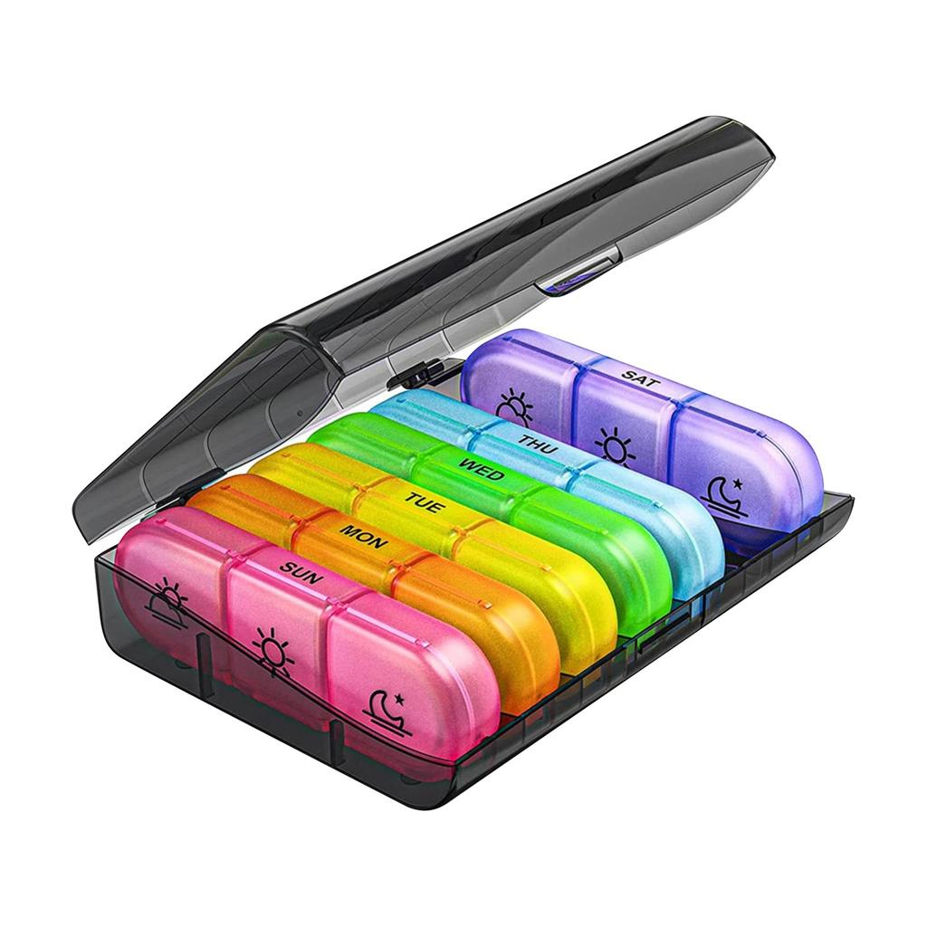 Коробка на 21 ячейку Семь дней в неделю Коробка для классификации Коробка с перегородками из портативного пластика