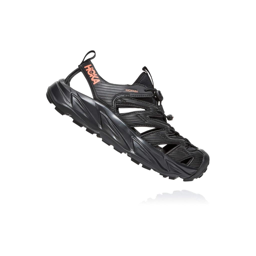 HOKA Hopara Sandal Black Fusion Coral Women Sneakers 1106535-BFCR