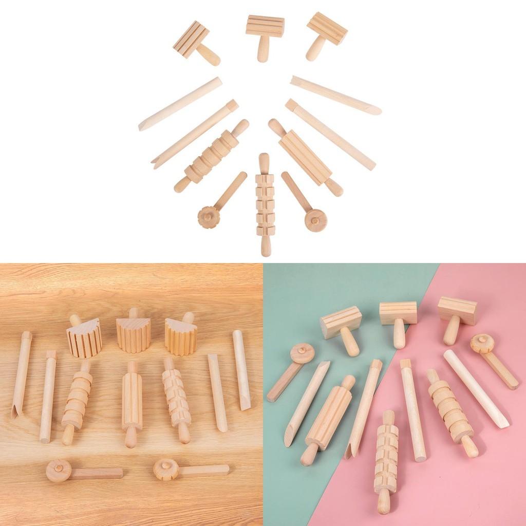 Kids Dough Wooden Roller For Creative Play And Food Making Education Gift Toys