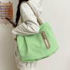 Большая сумка через плечо однотонная Корейский стиль Однотонная сумка-тоут для отпуска Офисная сумка-тоут Легкая Эко-сумка