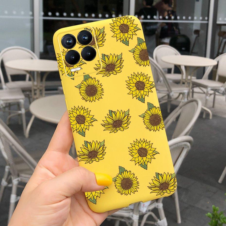 Чехол для Realme 8 Лавандовый Подсолнух Силиконовая Задняя Крышка Для Realme 8 Pro 8i Realme8 4G RMX3085 Мягкий ТПУ Чехол для Телефона Роскошный Чехол