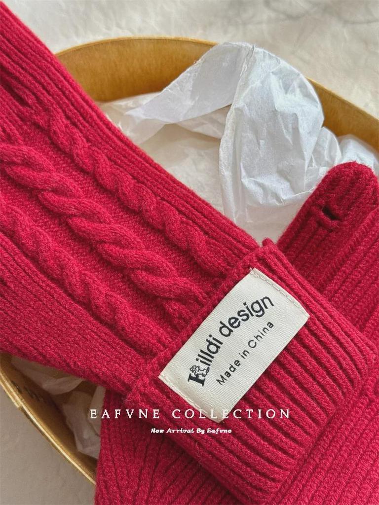 Korean Style Wool Balaclava & Twisted Gloves Set for Women - Perfect for Autumn and Winter
