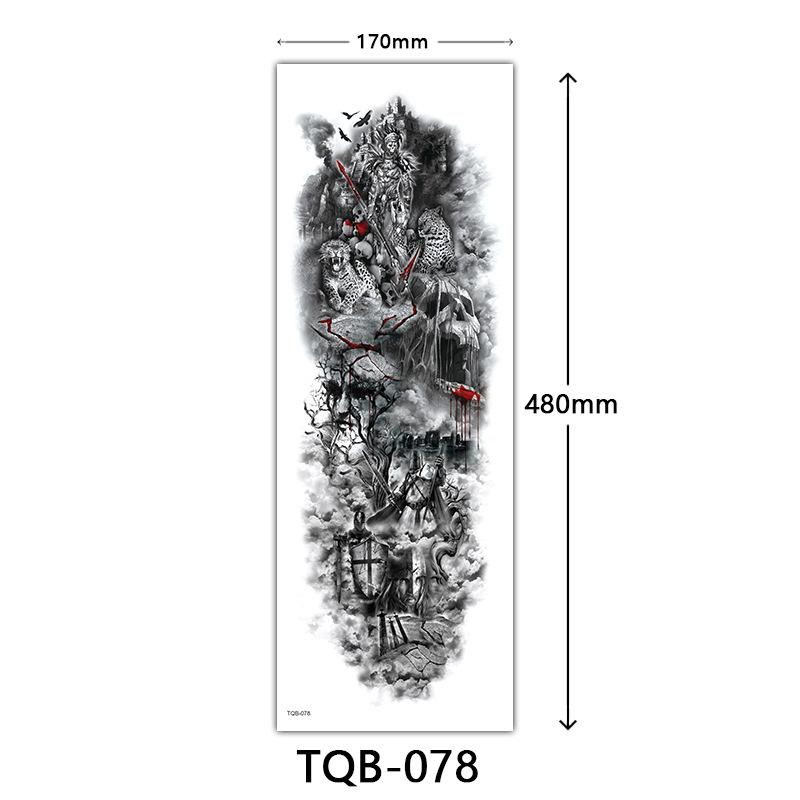 Наклейка-тату на всю руку, Наклейка-тату на всю руку с большой картинкой, Наклейка-тату с цветами на руку Тату