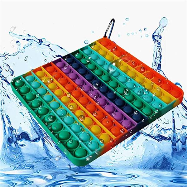Pop Fidget Reliver Stress Toys Rainbow Push It Bubble Антистрессовые игрушки для взрослых и детей Сенсорная игрушка