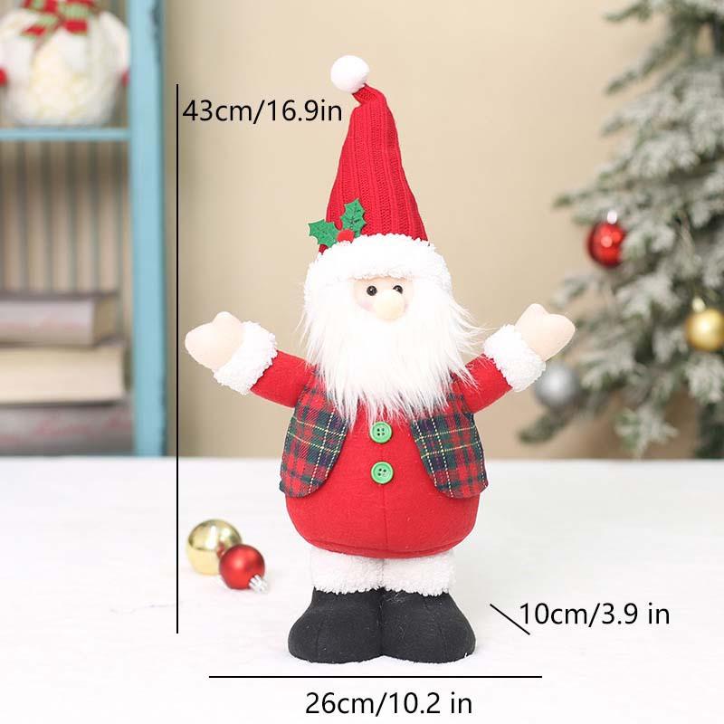 2026 New Christmas decoration fabric doll Christmas scene arrangement American Elk Snowman doll ornament