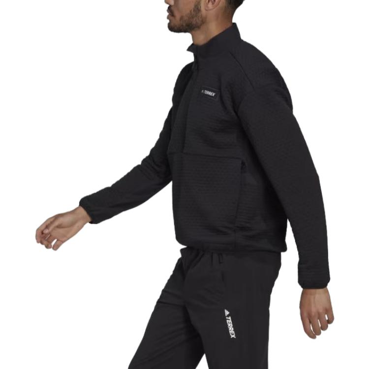 adidas Флисовая куртка Terrex Hike Half-Zip, мужские куртки, черные HH9252