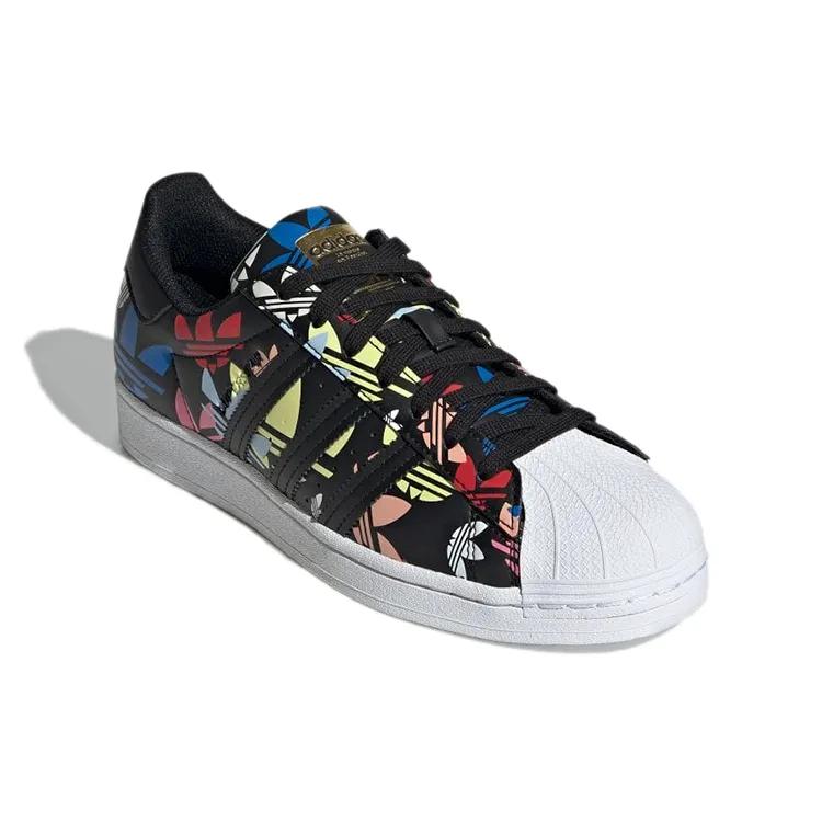 Adidas Originals Superstar 'Allover Trefoil Black Multi' (Unisex) Skate Shoes H00182