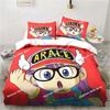 3D Мультяшный DR S-Slump Arale Комплект постельного белья Shet King Twin Double Детский Комплект постельного белья Из микрофибры или Полиэстера Мягкий с Мягкой Тканью Комплекты пододеяльников