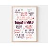 Positive Daily Affirmations Wall Art Self-healing Office Bedroom Decor Encouraging Quote Canvas Painting Self Love Prints