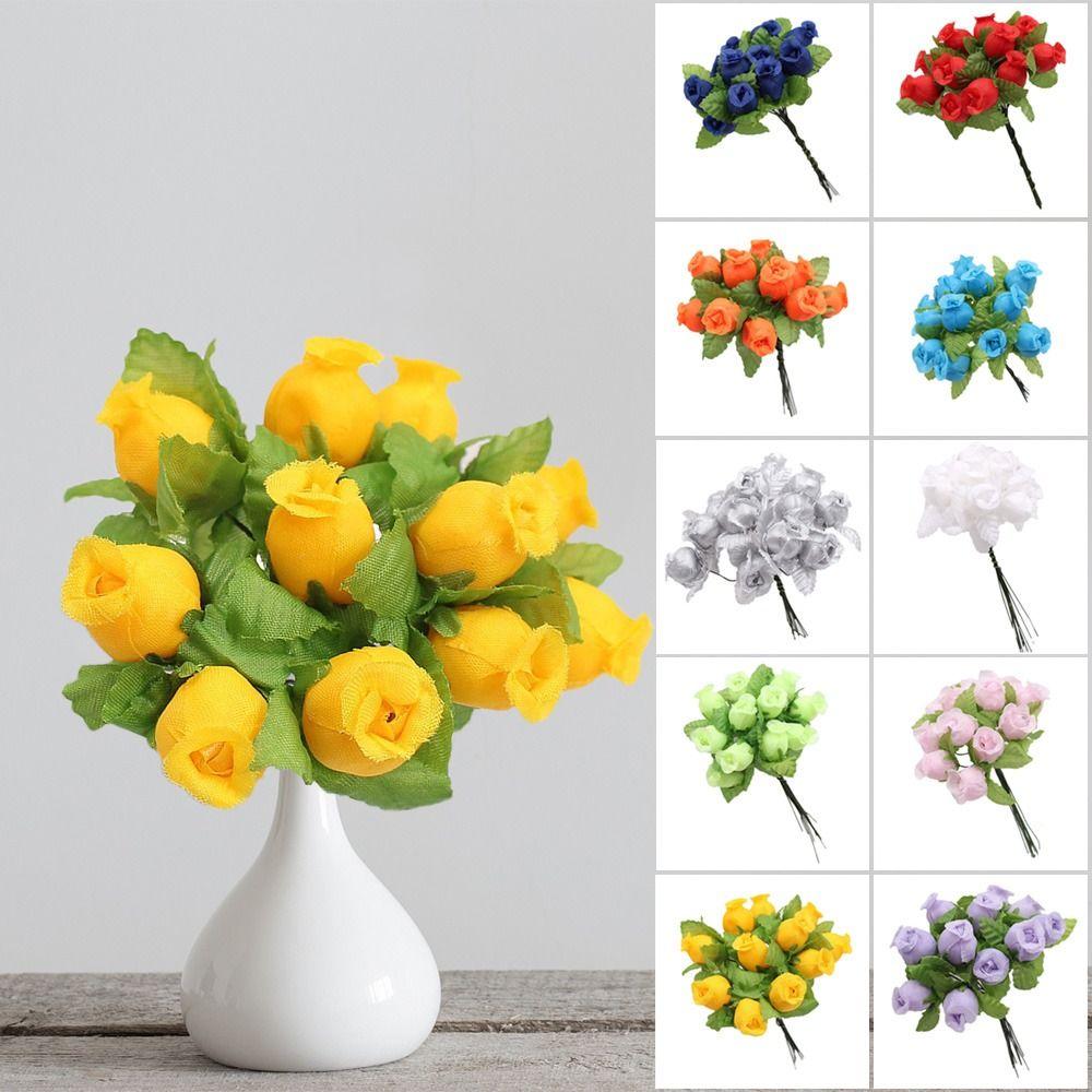 DIY Table Chair Decor Artificial Rose 12-Heads Stems Artificial Flowers Fake Flower Flowers Combo