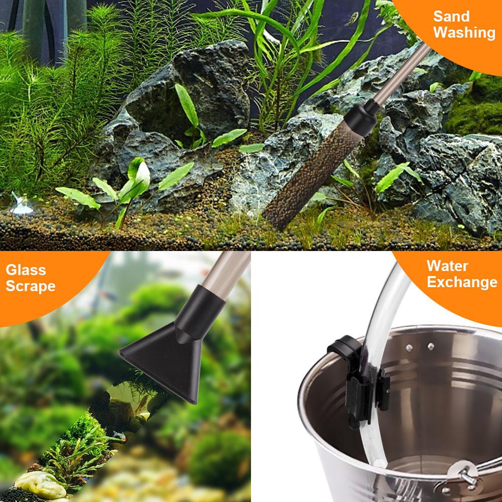 Сифон для смены воды для аквариума, фильтр для воды, насос для замены воды в аквариуме, чистящий инструмент, регулировка расхода воды, очиститель гравия